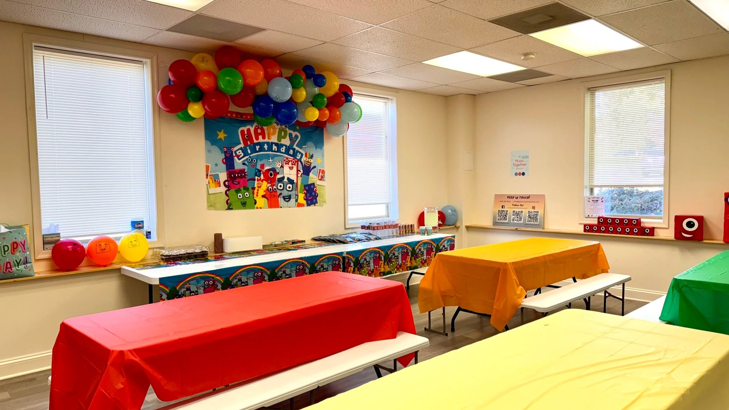 Party setup at SPARK Creativity Center