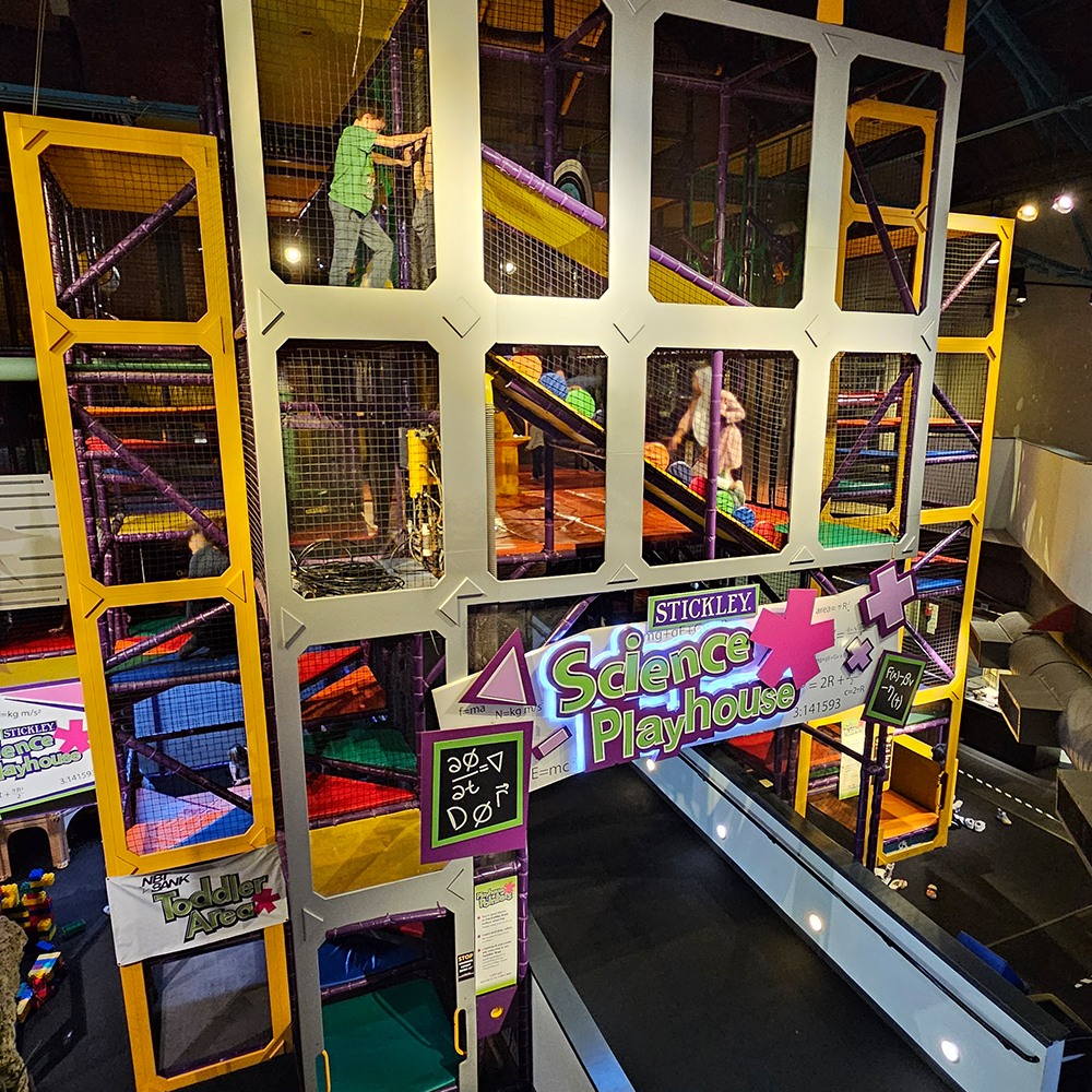Toddler-friendly section inside the Stickley Science Playhouse