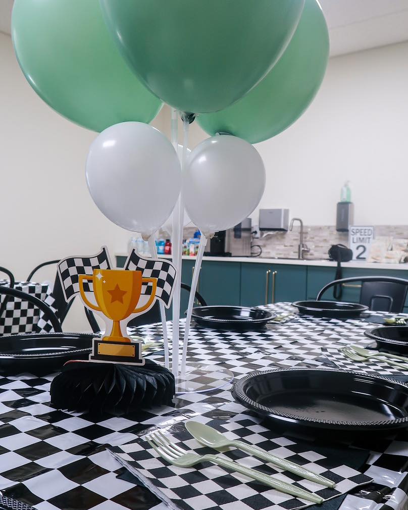 Party and seating area at Summit Play Village