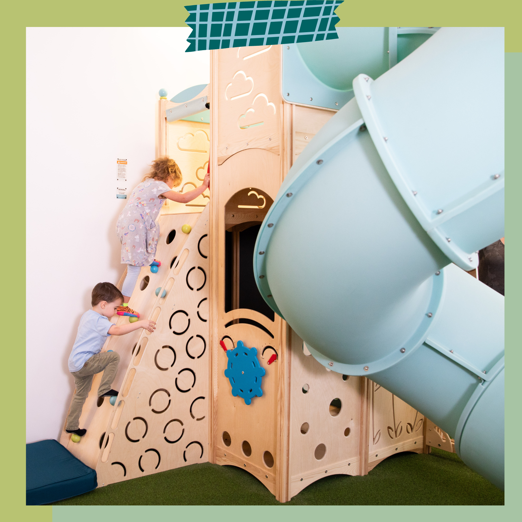 Birthday party setup with pastel balloon décor at Sunshine Indoor Play