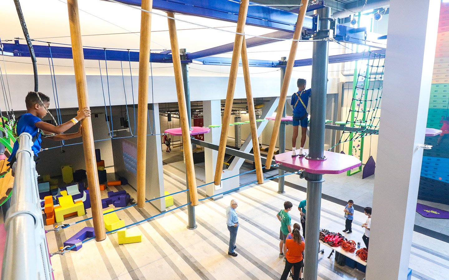 Children's climbing area at Super, Awesome & Amazing