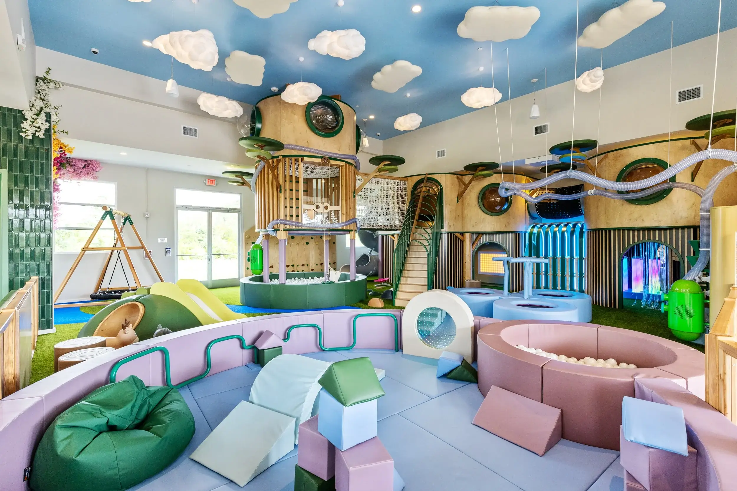 Children's play features inside Terra Play Center