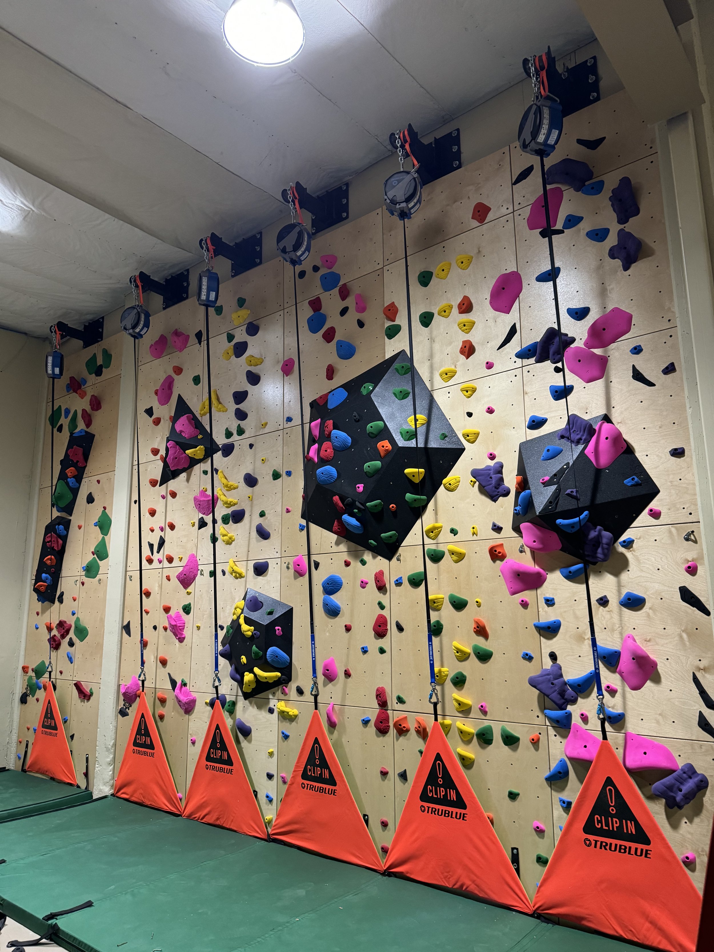Indoor climbing and play area at Terrain Park Adventure Center