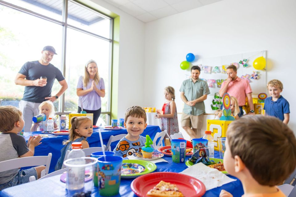Private party setup at The Cub House Play Cafe in Clayton.