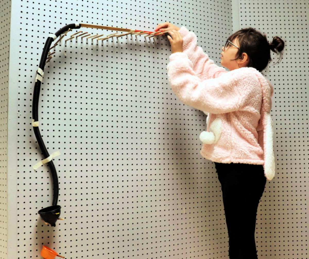 Interactive marble run exhibit at The Curious Museum.