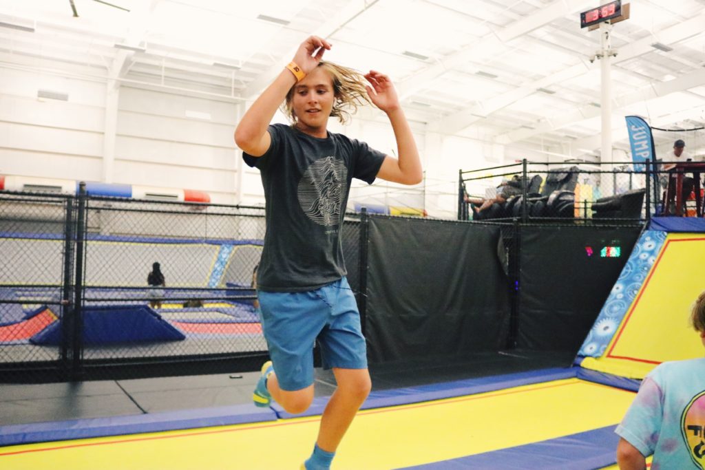 Trampoline area at The Factory Gulf Shores.