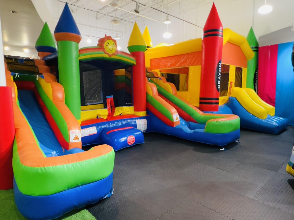 Inflatable jumping area at The Fun Place in Eagle Pass.