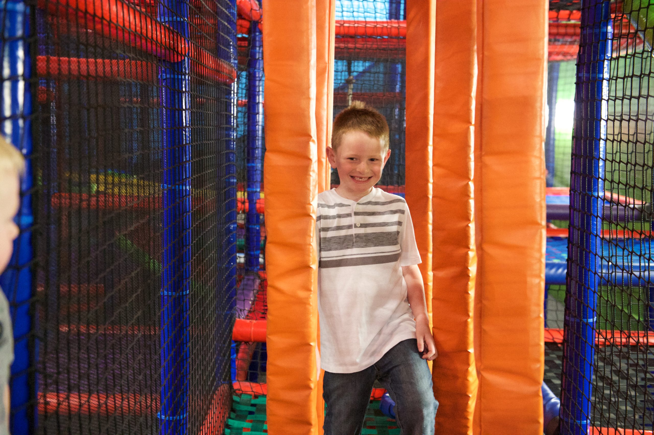 Children's play structure at The Fun Station - Dubuque.