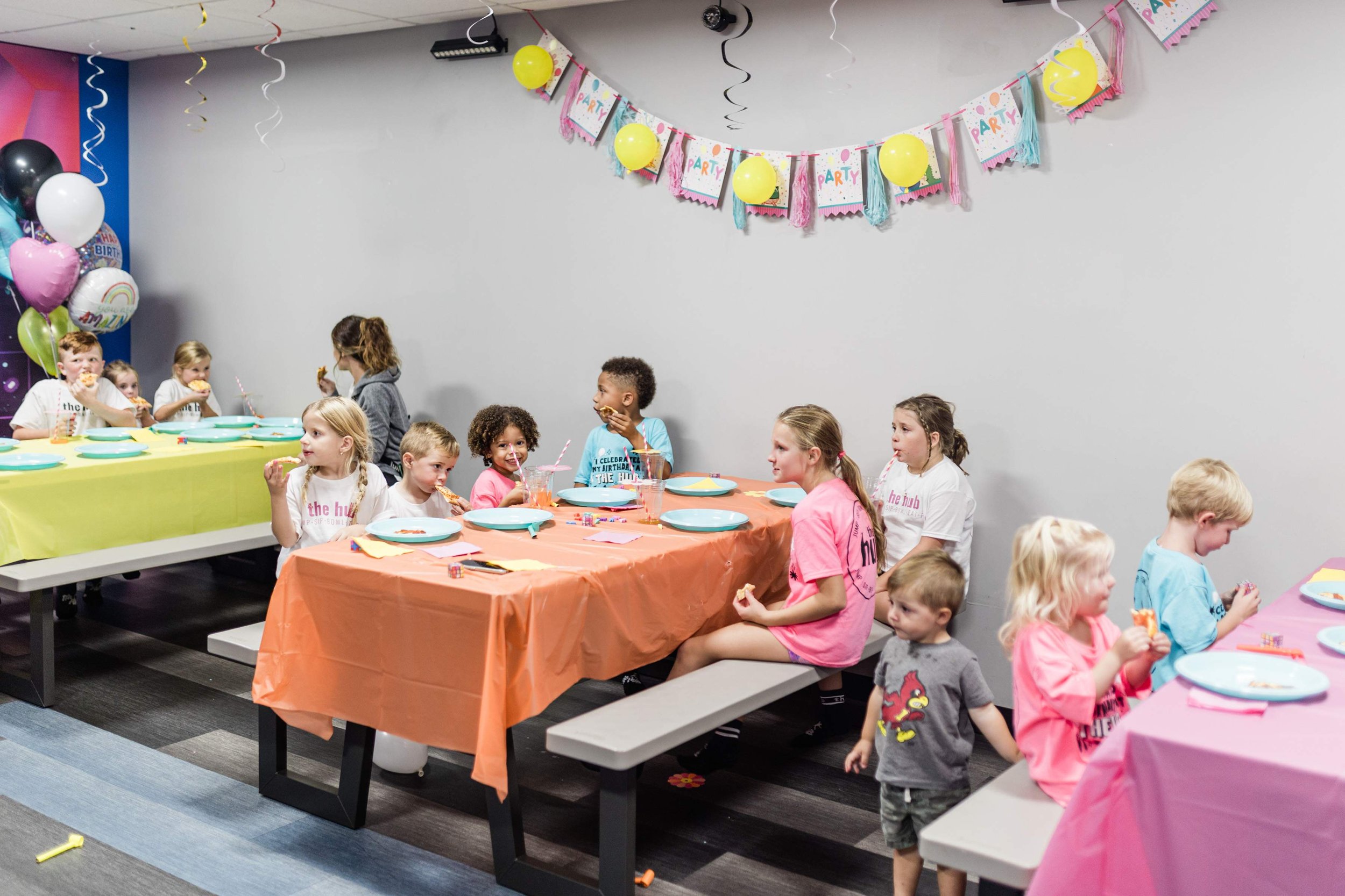 Birthday party room at The Hub in Council Bluffs