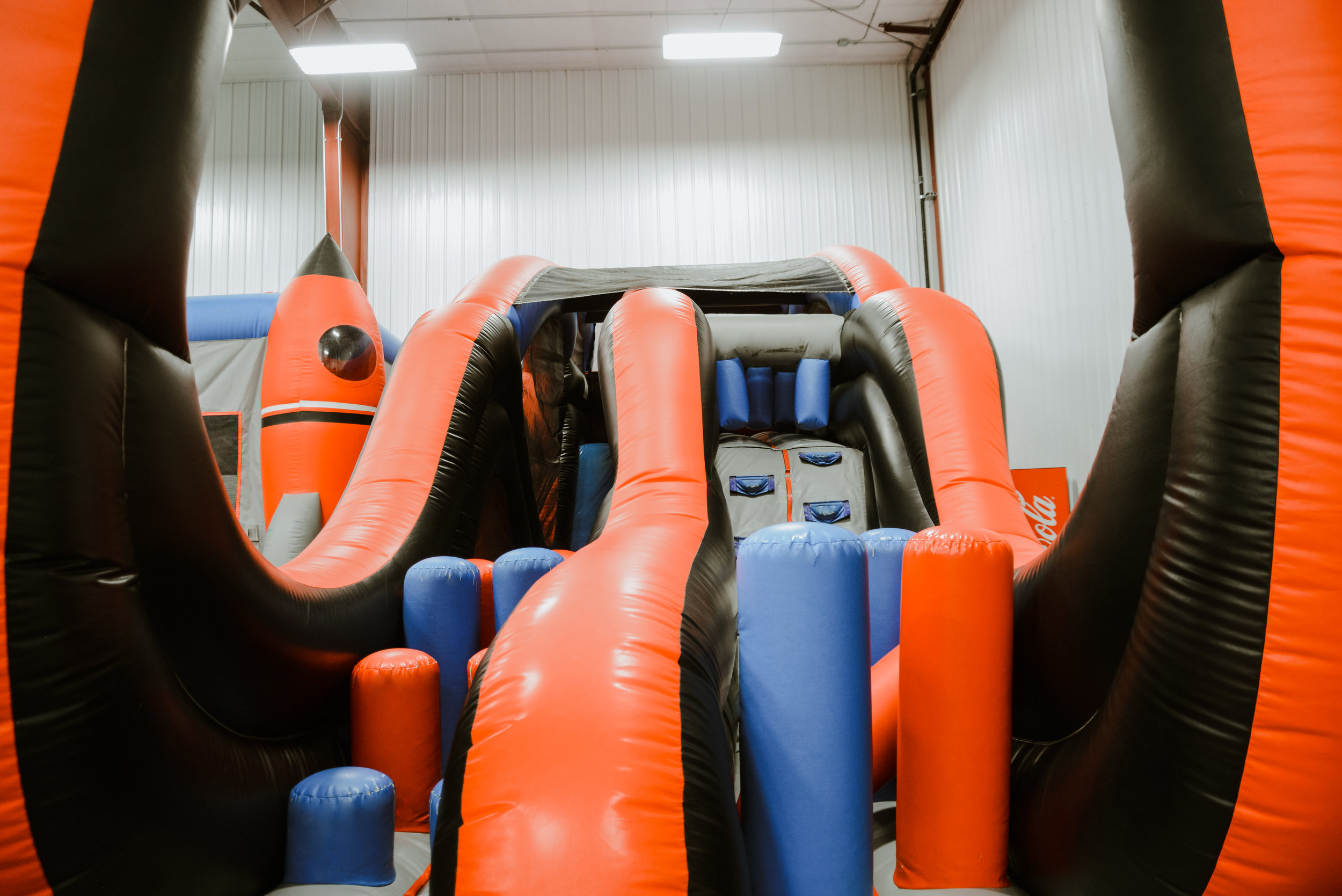 Inflatable play structure at The Jump Station