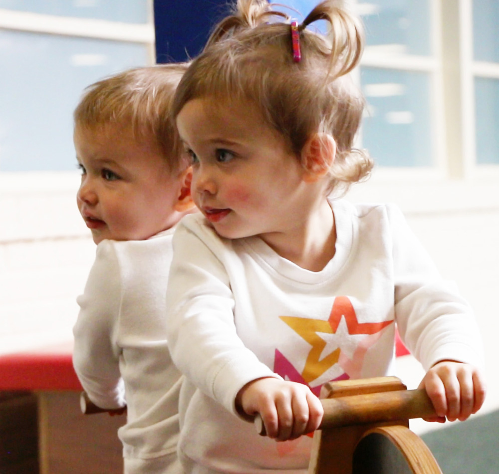 Wide view of the indoor playground structure at The Jungle.
