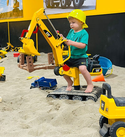 Birthday party setup at The Kids Dig It.