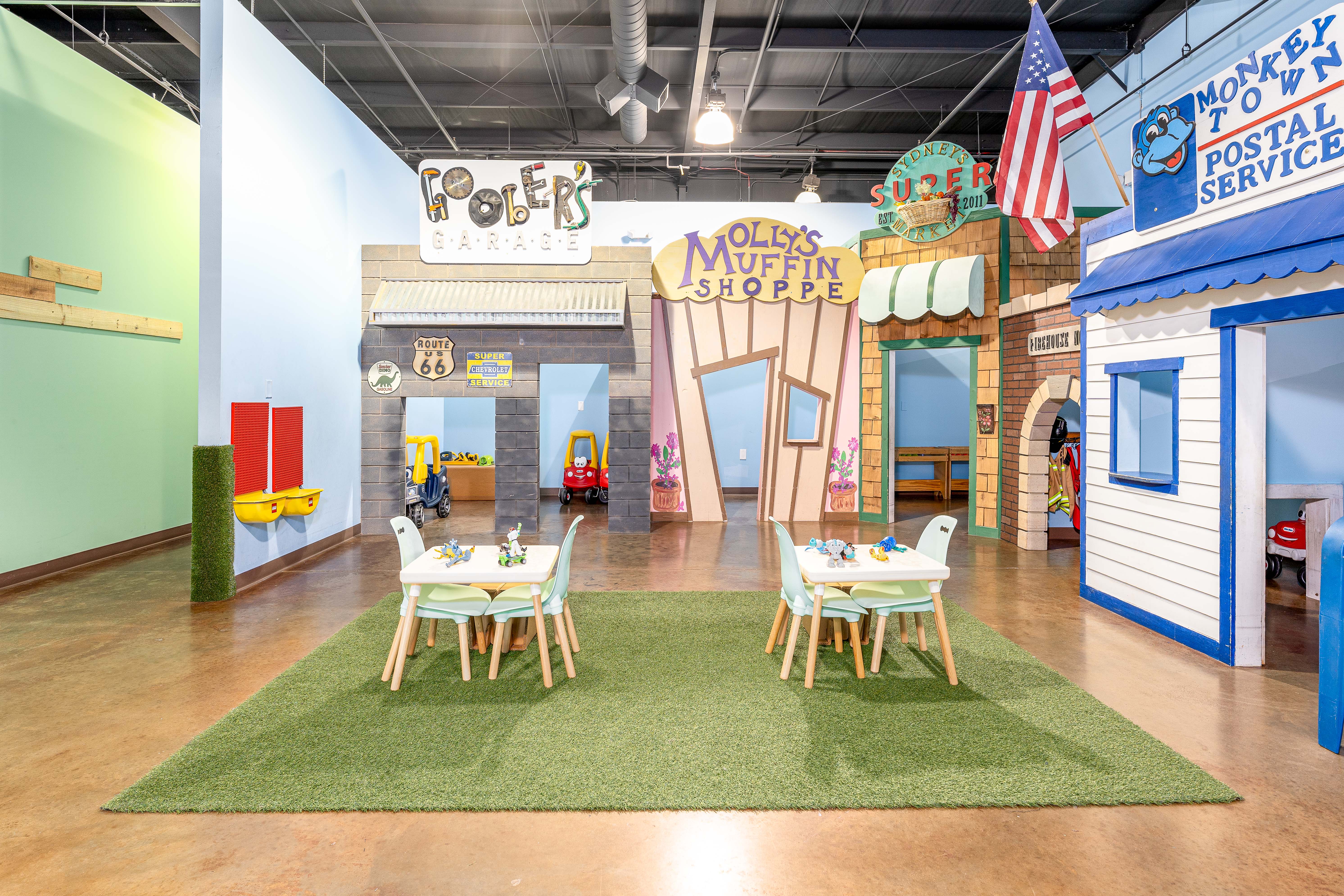 Play structure inside The Monkey's Treehouse