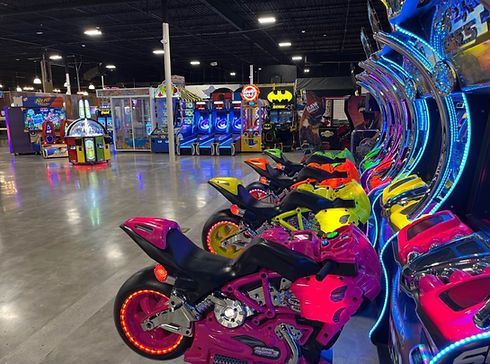 Arcade or activity area inside The Palace Family Entertainment Center.