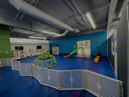 Wide view of The Sensory Spot play floor in Indio.