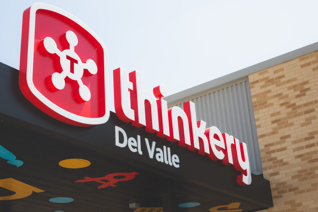 Exterior sign at Thinkery - Del Valle.