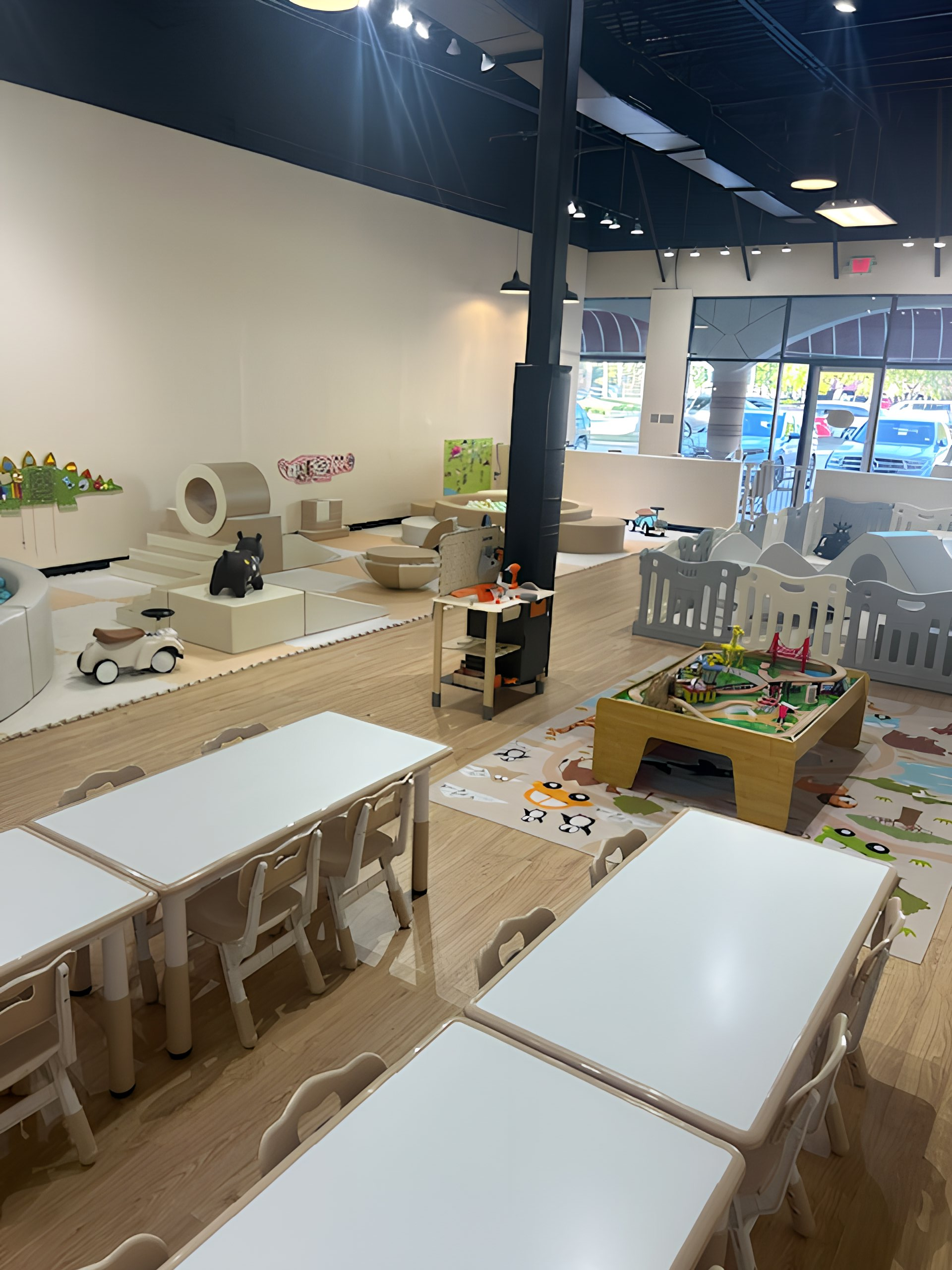Main indoor soft-play area at Tiny Pits and Play.