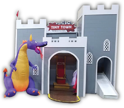 Children's play village at Tiny Town in Lancaster