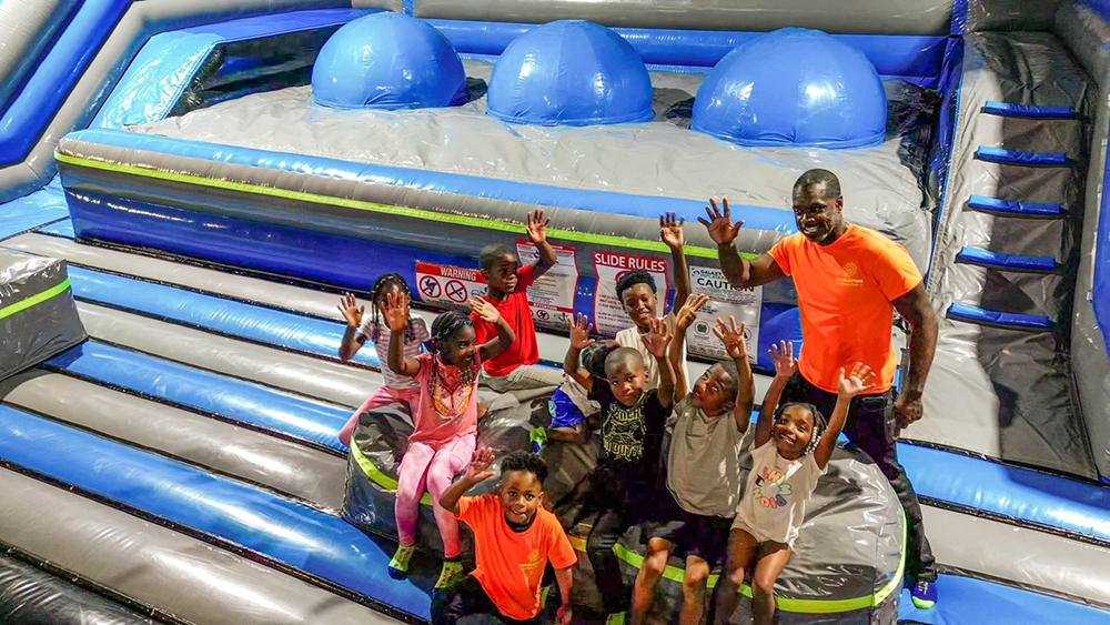 Inflatable play floor at TKT Playtime