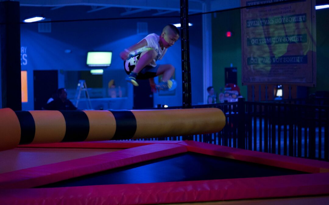 Wipeout-style attraction at Urban Air Adventure Park Amarillo.