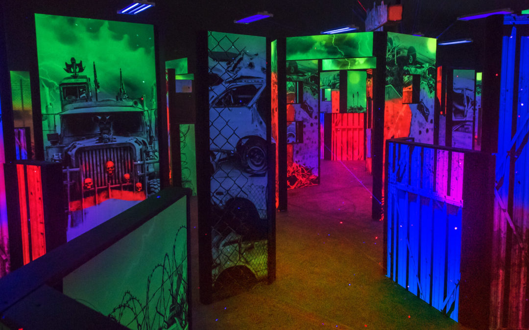 Laser tag arena at Urban Air Glen Burnie.