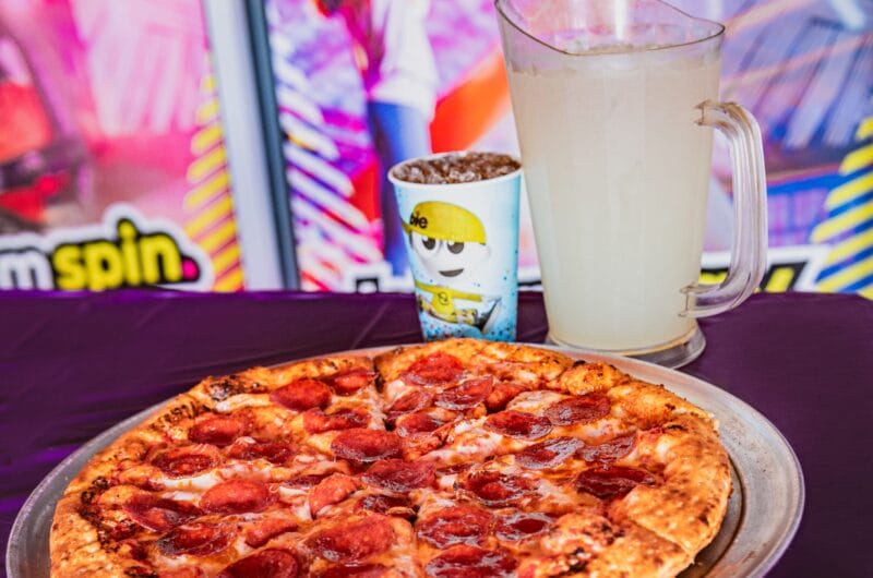 Pizza served at Urban Air Bangor.