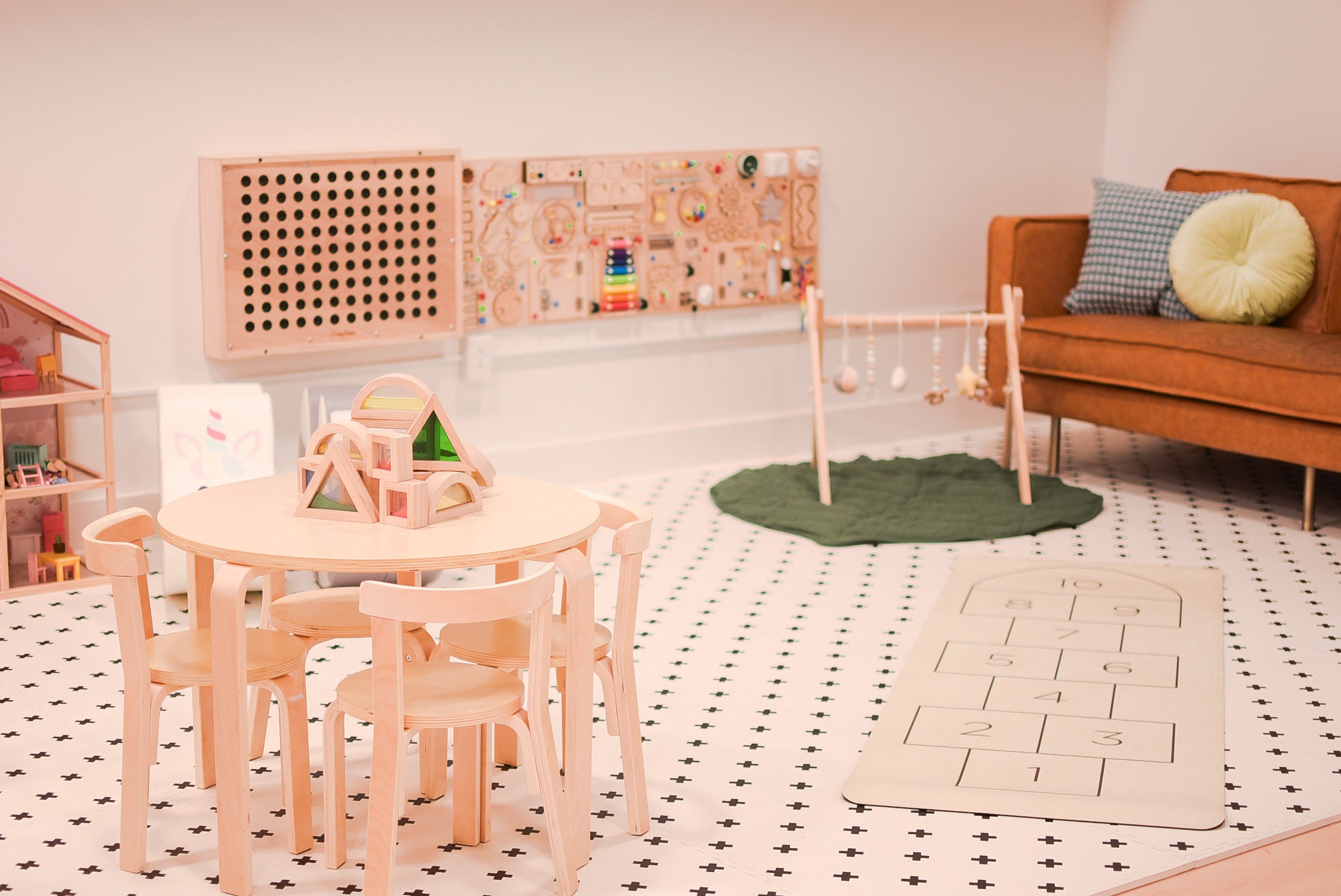 Sensory-focused pretend-play room inside Urban Brew.