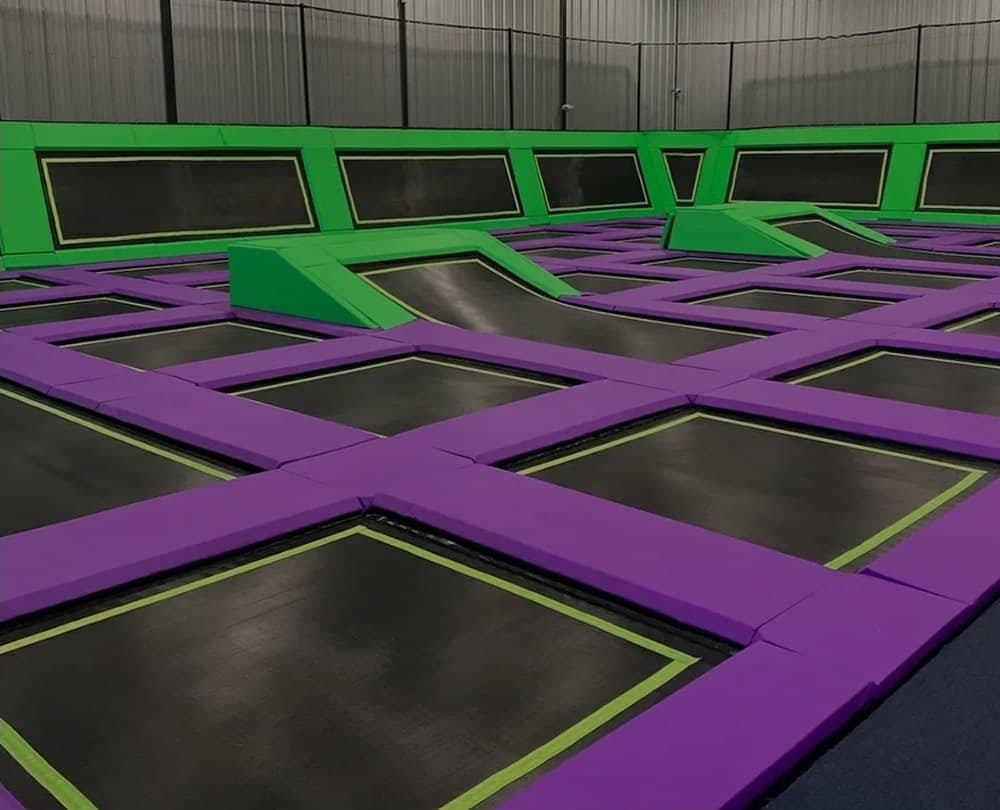 Main open court area at Velocity 360 Fun Park in Greensboro.