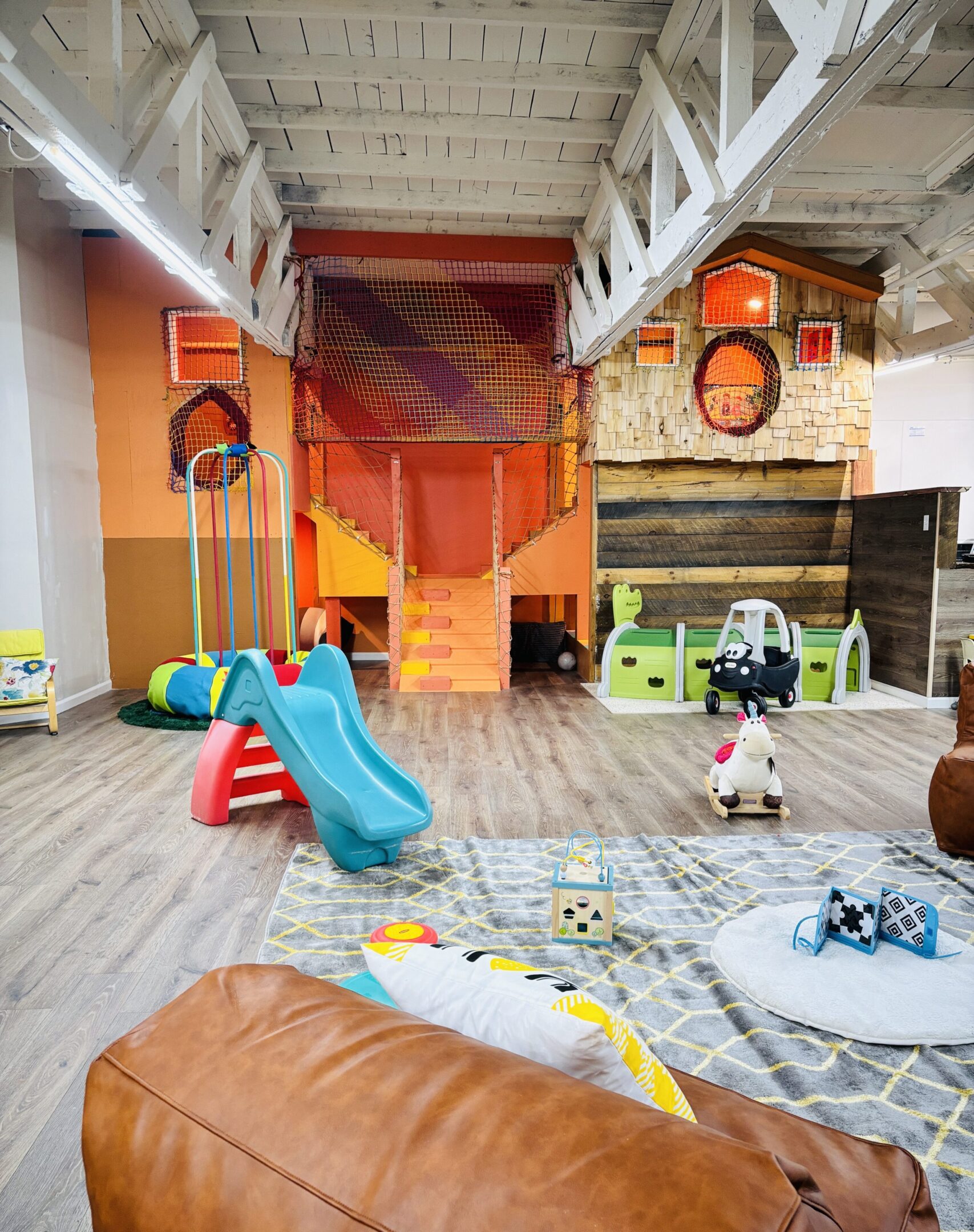 Soft play and climbing area at Village Play Cafe