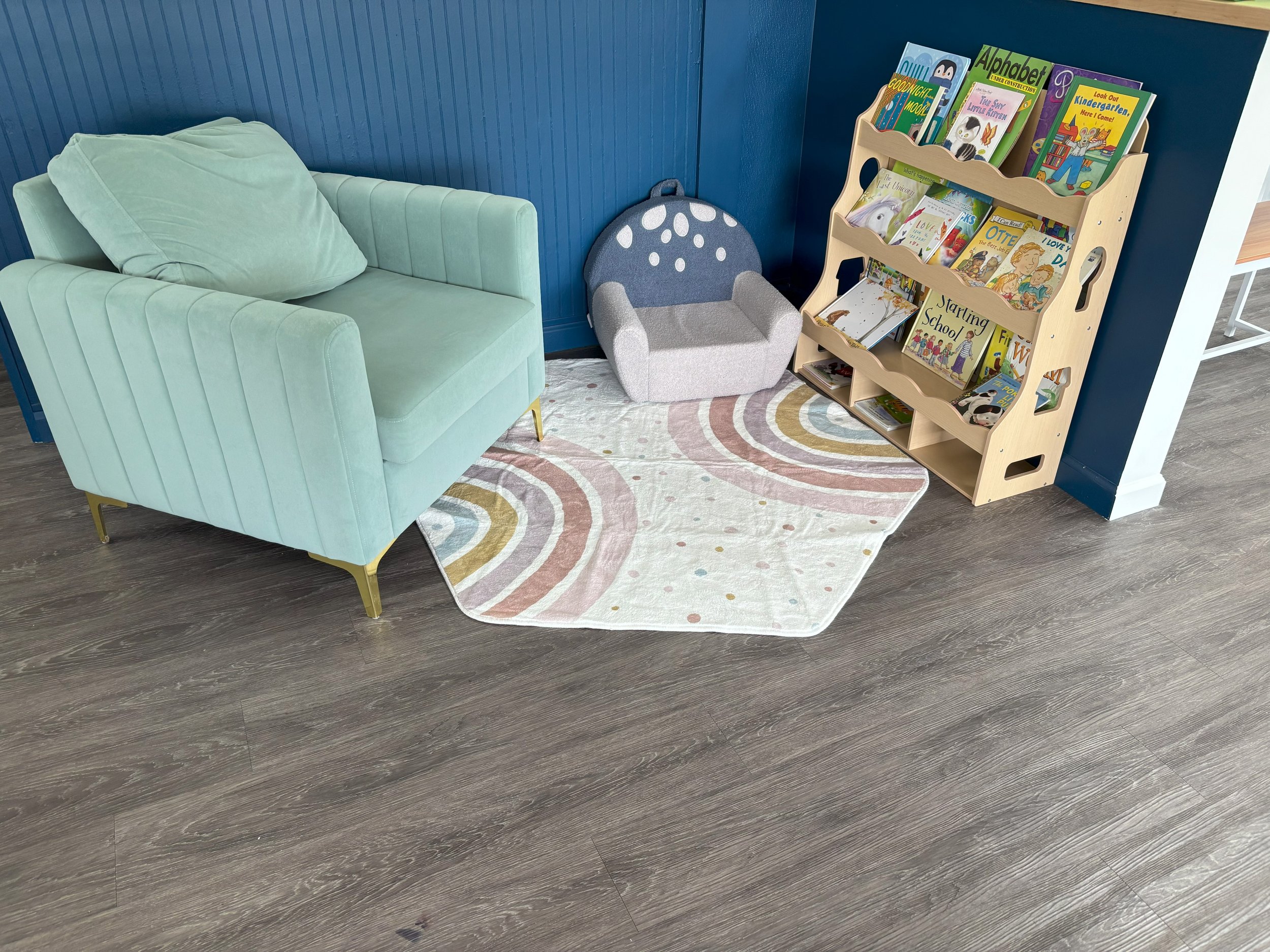 Reading nook inside Waddles Indoor Playground