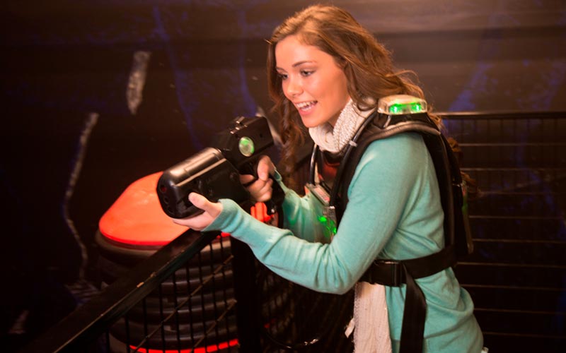 Indoor laser-tag style attraction at Wahooz