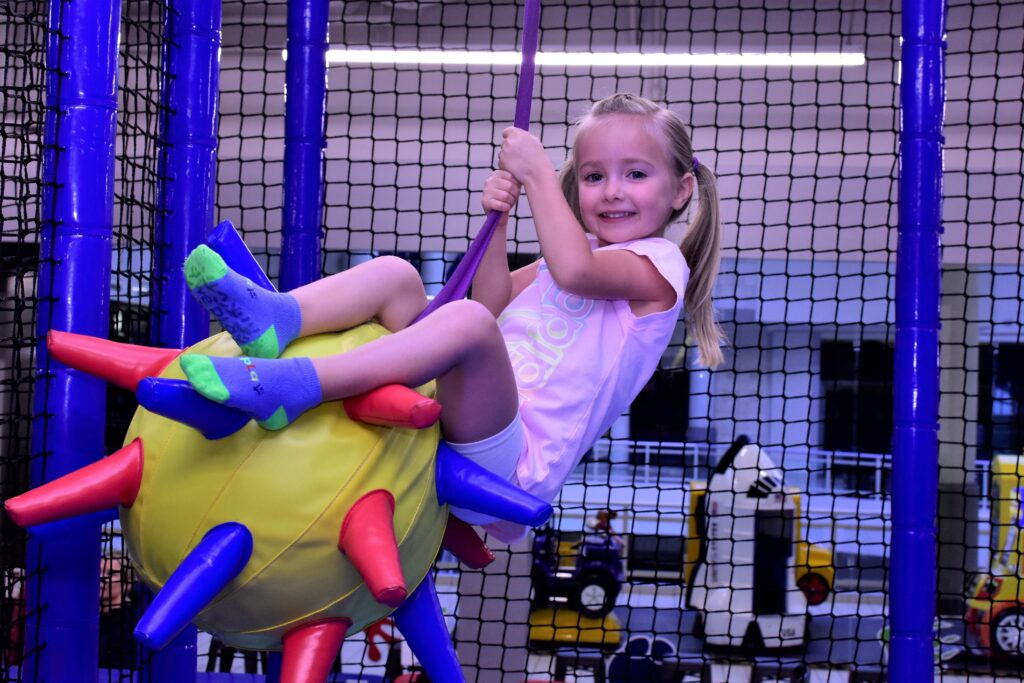 Large indoor play structure at We Play Spokane.