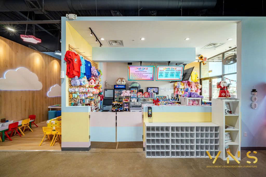 Snack and counter area at Wonderland Indoor Playground