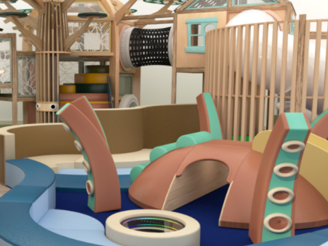 Ocean-themed soft play zone at WonderPlay Zone