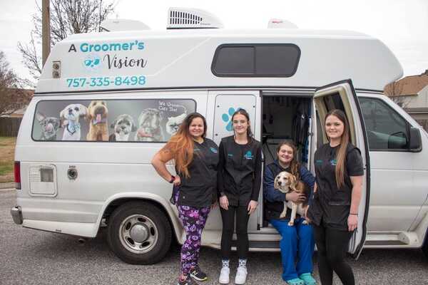 A Groomer's Vision mobile grooming truck