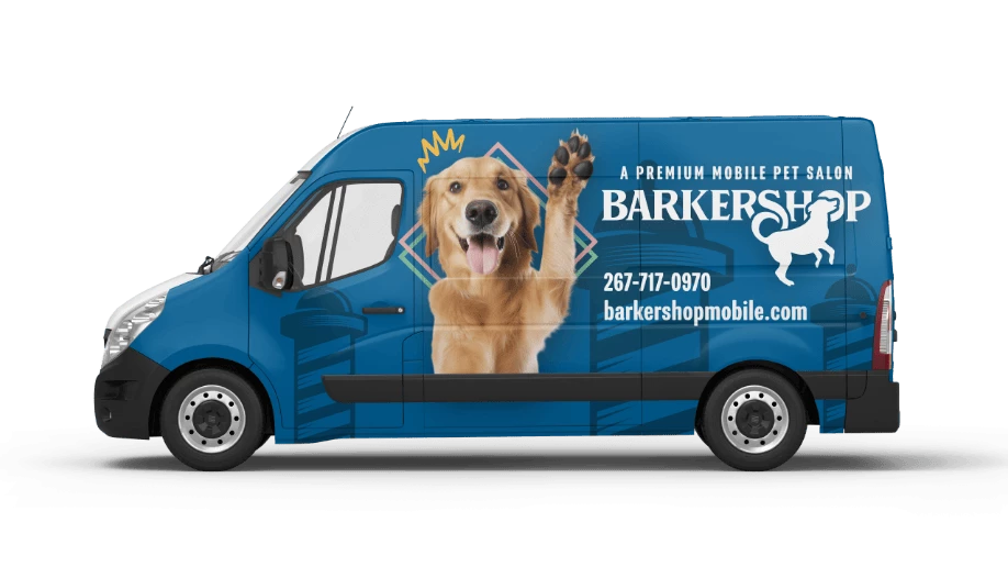 Barkershop mobile pet salon van