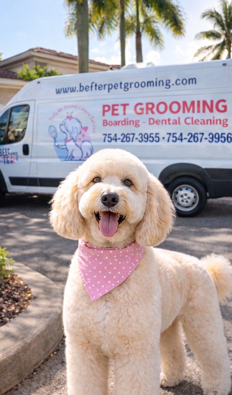 Dog after grooming by Befter Pet Grooming