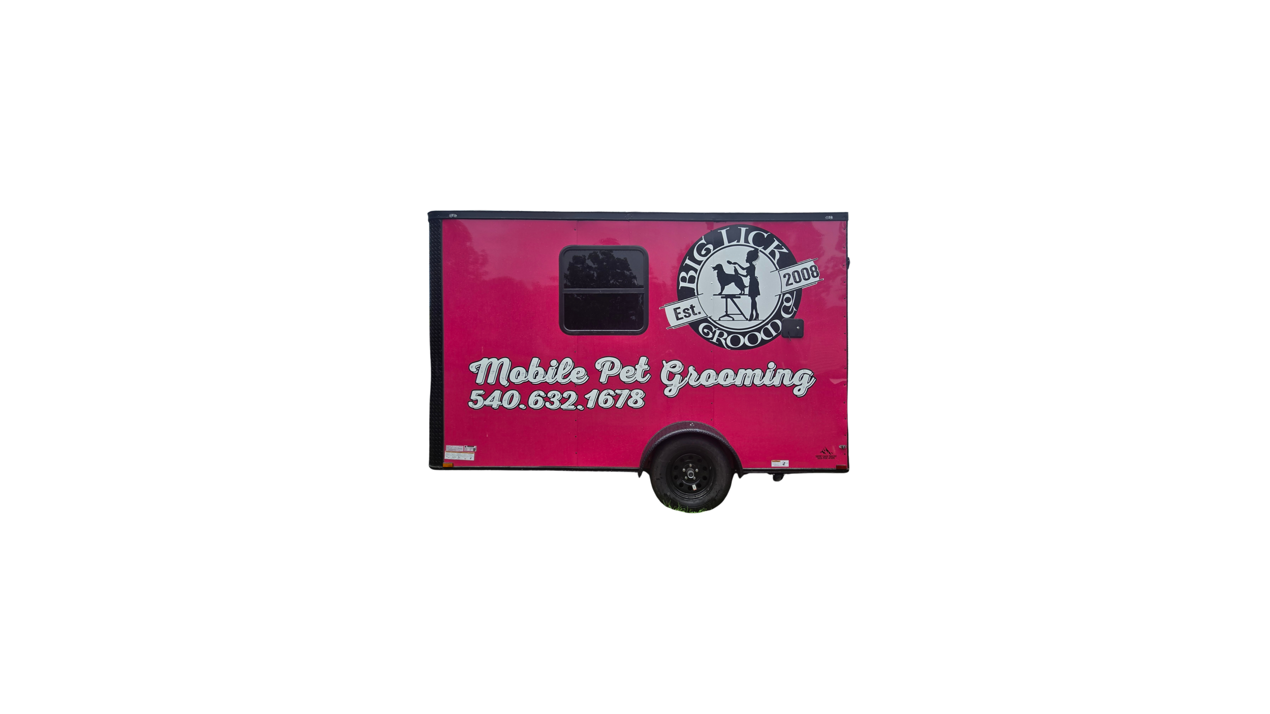 Before-and-after grooming image from Big Lick Groom Co.