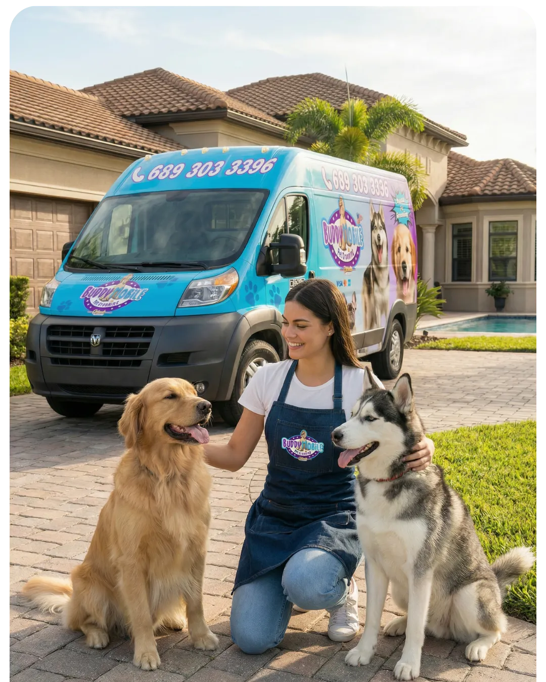 Buddy Pets Grooming mobile van exterior