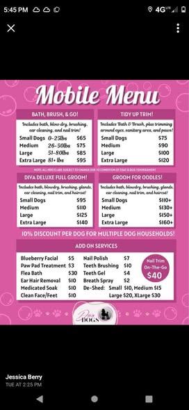 Recent Four Paws Mobile Dog Grooming service photo