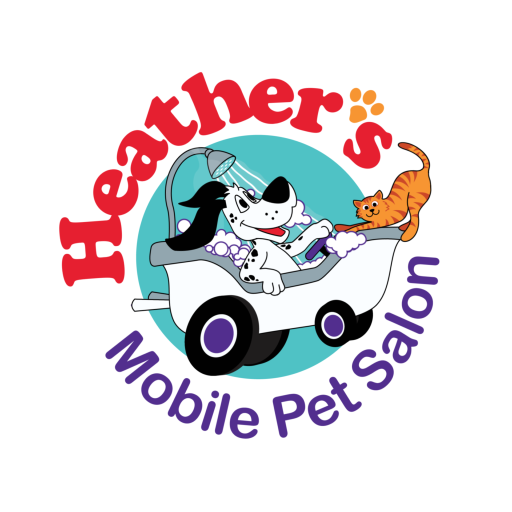 Heather's Mobile Pet Salon branded illustration