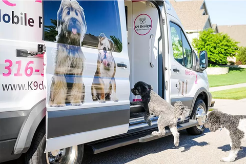 K9 Design mobile grooming setup image