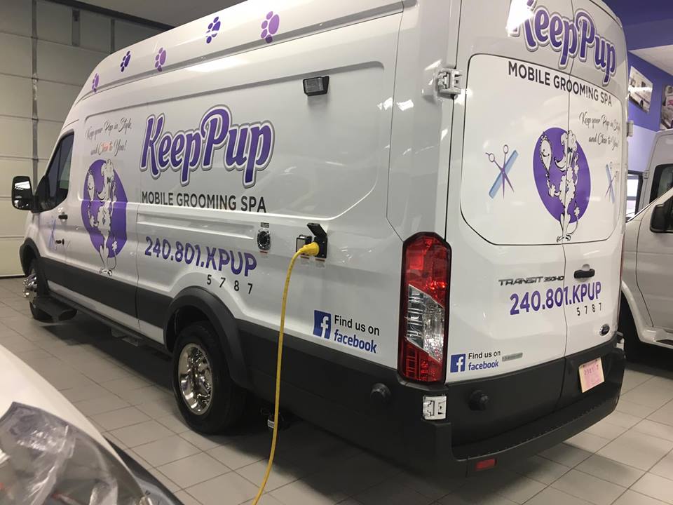 KeepPup mobile grooming van