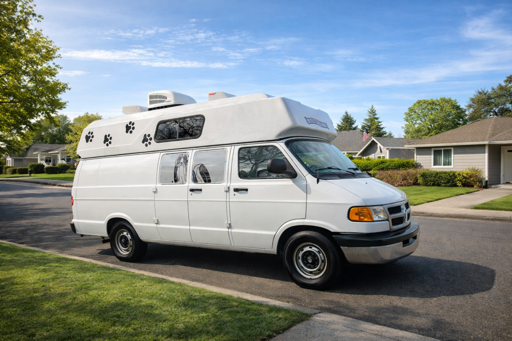 Mutt Cutz branded mobile grooming image