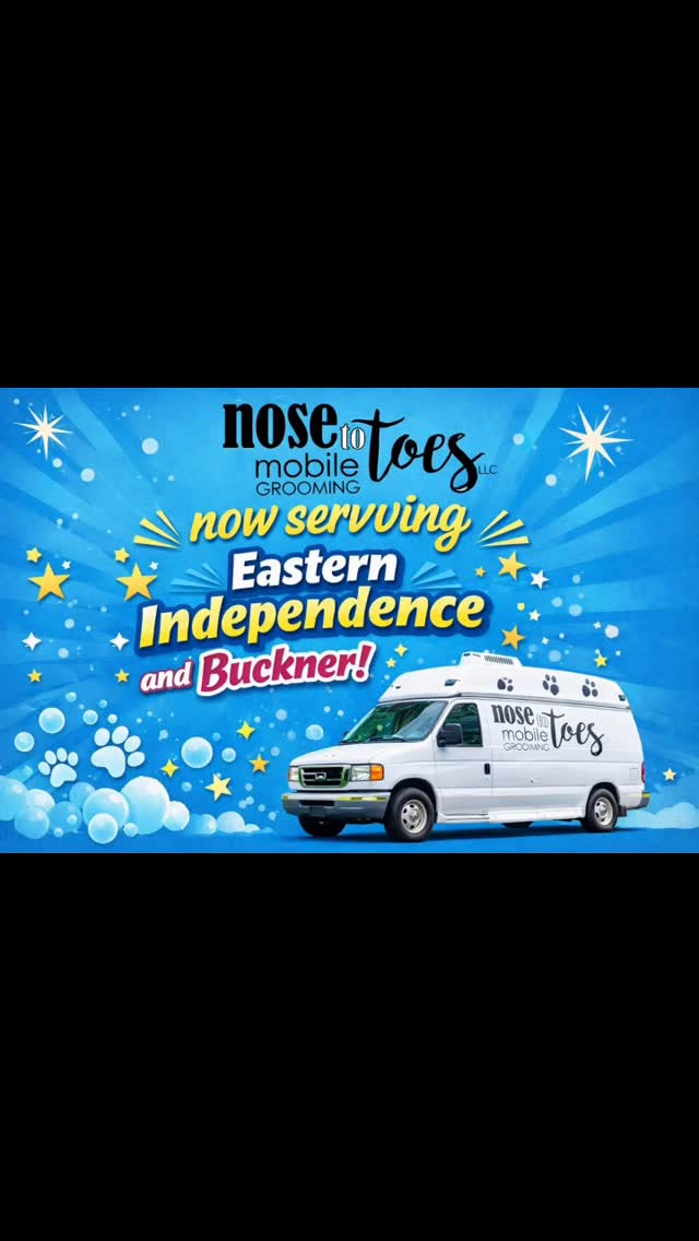 Social post announcing Buckner and eastern Independence mobile grooming coverage