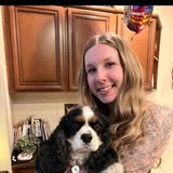 Styled dog after grooming at Paw Prints