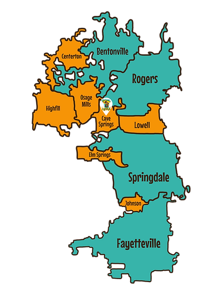 Pawtastic Mobile Pet Spa service map