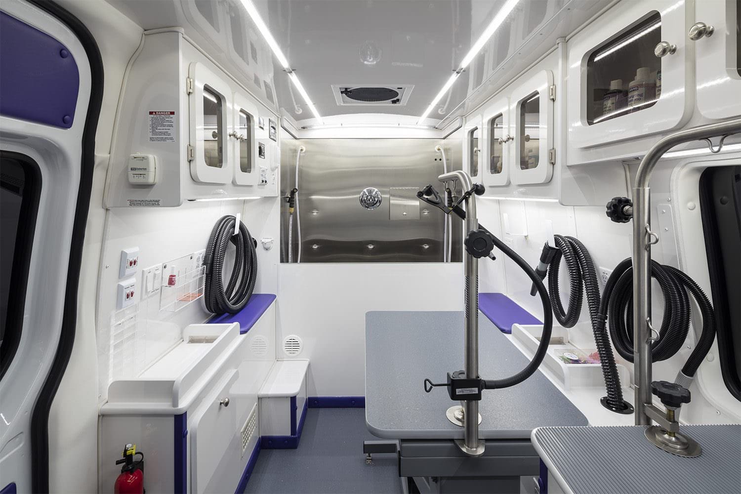 Exterior of a Purrfect Grooming mobile van