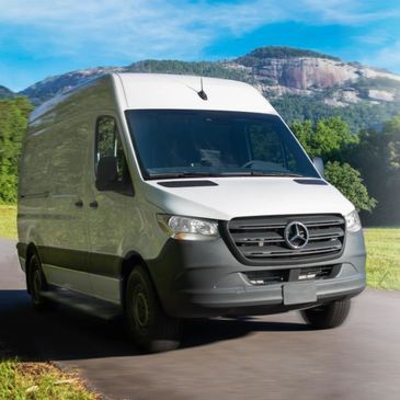 Interior grooming van setup for Shear Bliss Mobile Dog Spa