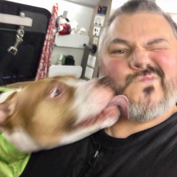 Soapy Dog groomer with a dog